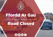 Section of A487 closed due to vehicle fire