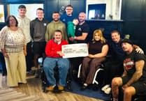 Felinfach FC and Aberaeron RFC support spinal cord injuries charity