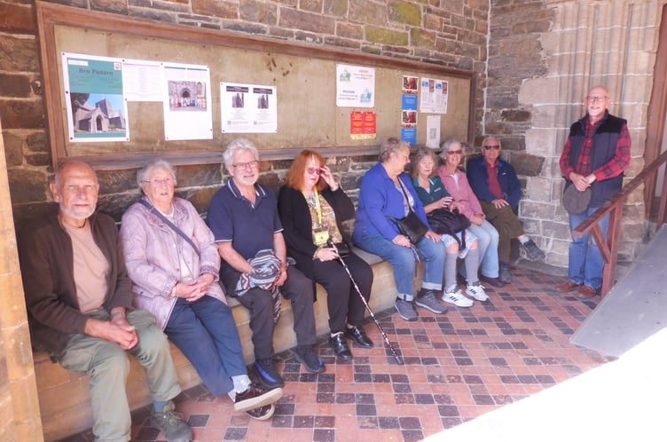Society members at St Padarn's Church in Aberystwyth