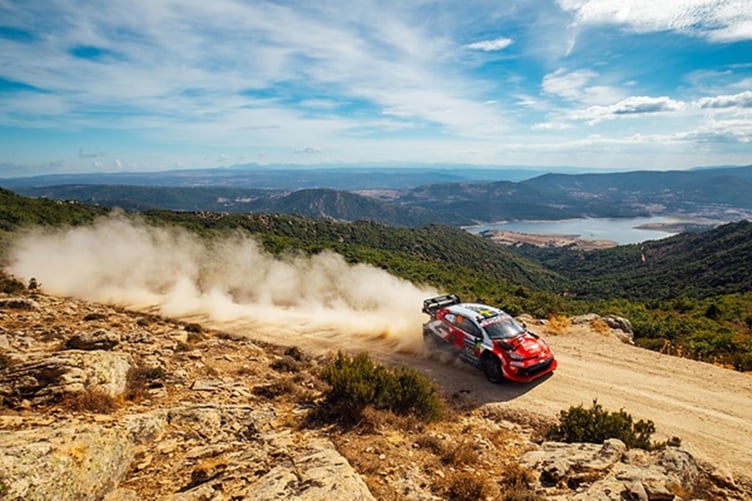 Oliver Solberg leads the way at Rally Italia Sardegna