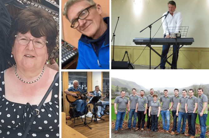Clockwise from left: Megan Jones Roberts, Geraint Lloyd, Jonathan Davies, Bois y Rhedyn and Dylan and Neil