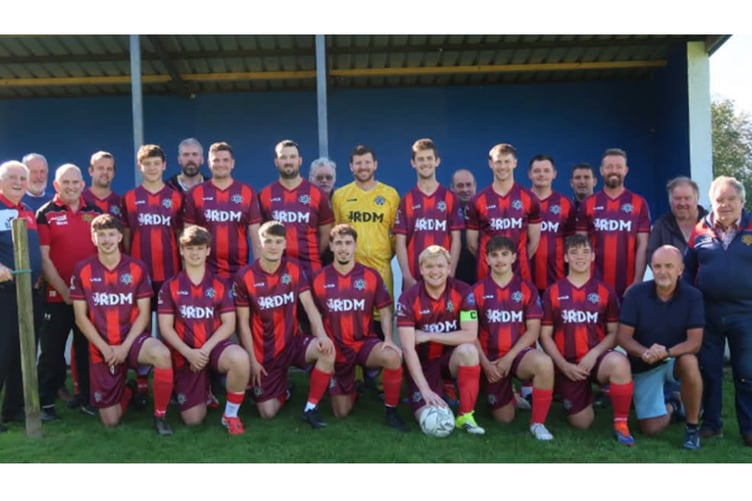 Dewi Stars in their new kit sponsored by Roberts Davies Motors and prepared by VX3