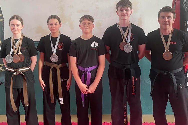Chloe Thomas, Mali McDonald, Brychan O’Connor, Mathew Davies and Carwyn Jeremiah