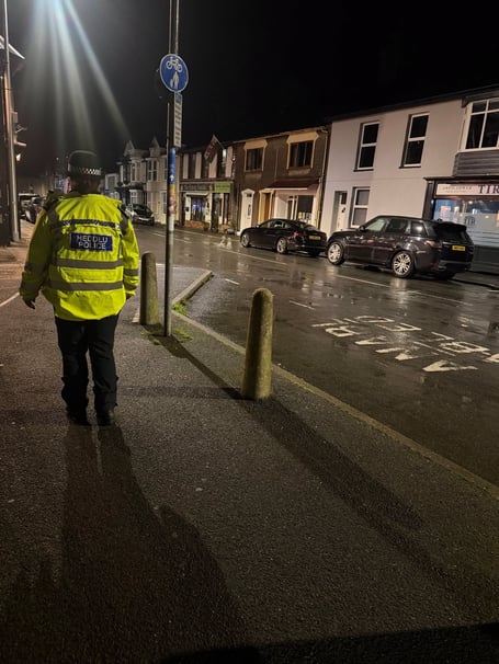 Police on patrol in Penrhyndeudraeth. Photo: NWP Gwynedd South