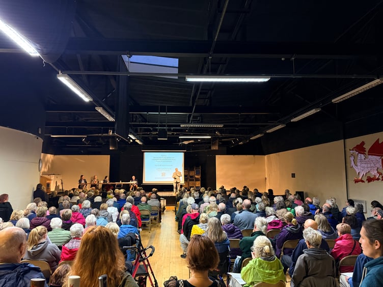 Hundreds of people gather at Y Plas