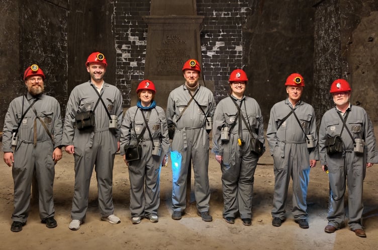 Project partners during a salt mine visit supporting plans for a new geothermal plant