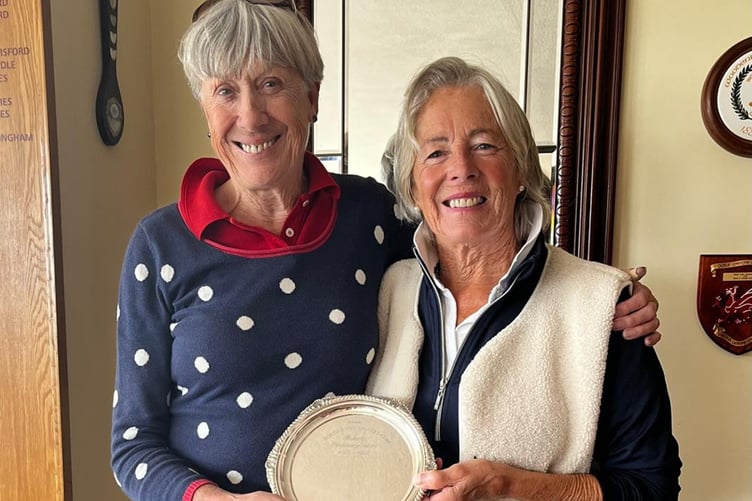 Shan Powell presenting the Roberts’ Salver to Karen Evans