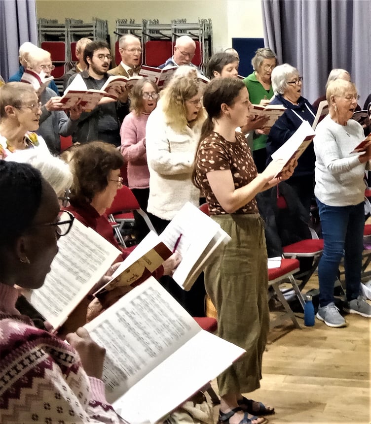Choral Society members rehearse