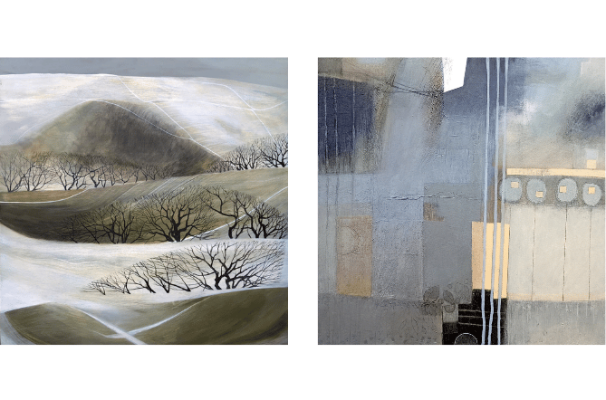 Left: Sarah Lees' 'The Cauldron'. Right: Patricia McParlin’s 'Push'