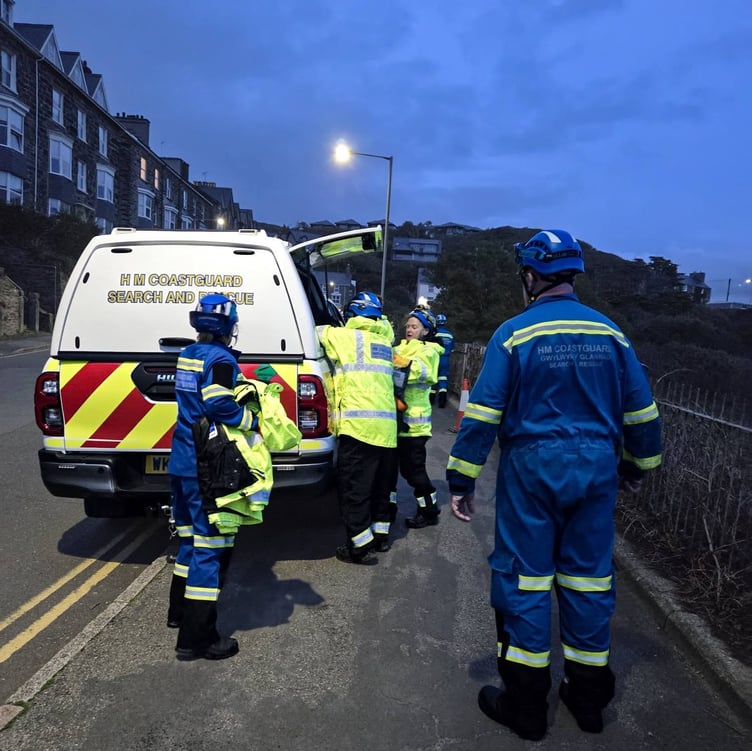 Barmouth Coastguard Rescue shared this photograph from the call-out