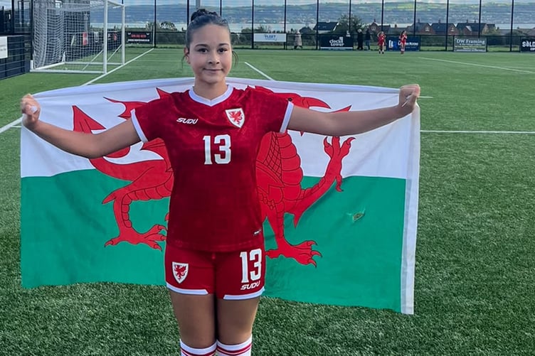 Erin Jones, 14, has won a Wales U16s international cap