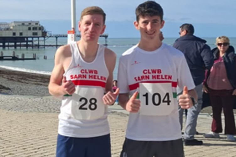 Sarn Helen's Wyn Evans and Osian Jones in Aberystwyth