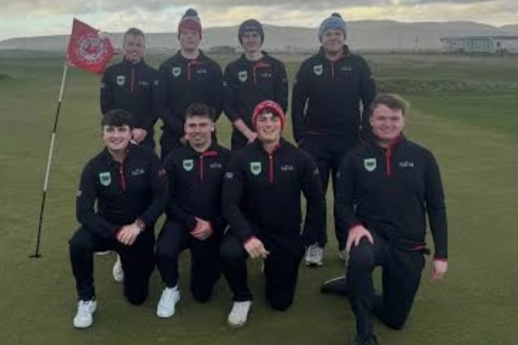 Aberystwyth University Golf Society's winning team