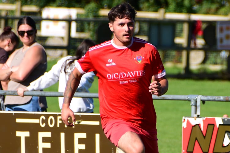 Osian Thomas scored for Newcastle Emlyn