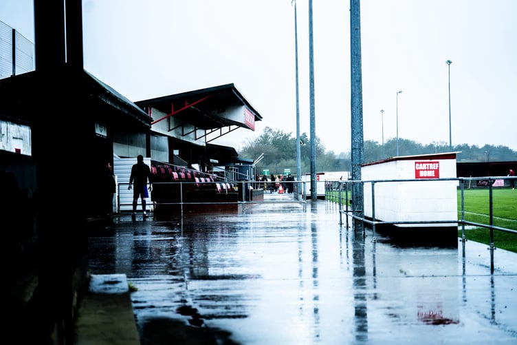 Conditions for Porthmadog v Brickfield Rangers game