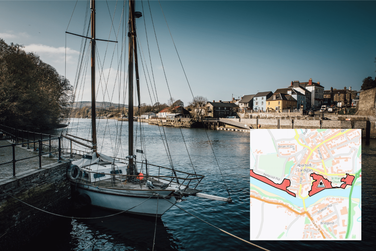 Flood warning issued in Cardigan