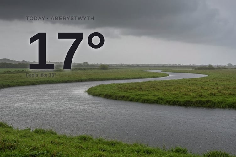 Aberystwyth weather: heavy rain Monday with rain expected and a high of 17°C