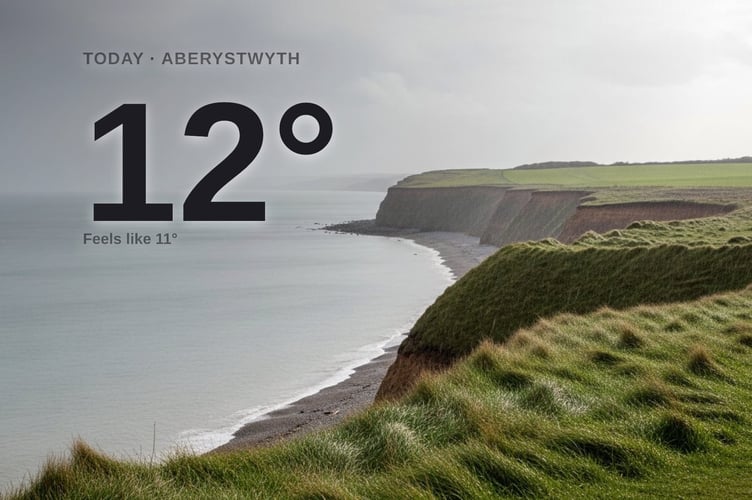 Aberystwyth weather: cloudy Tuesday with rain expected and a high of around 12°C