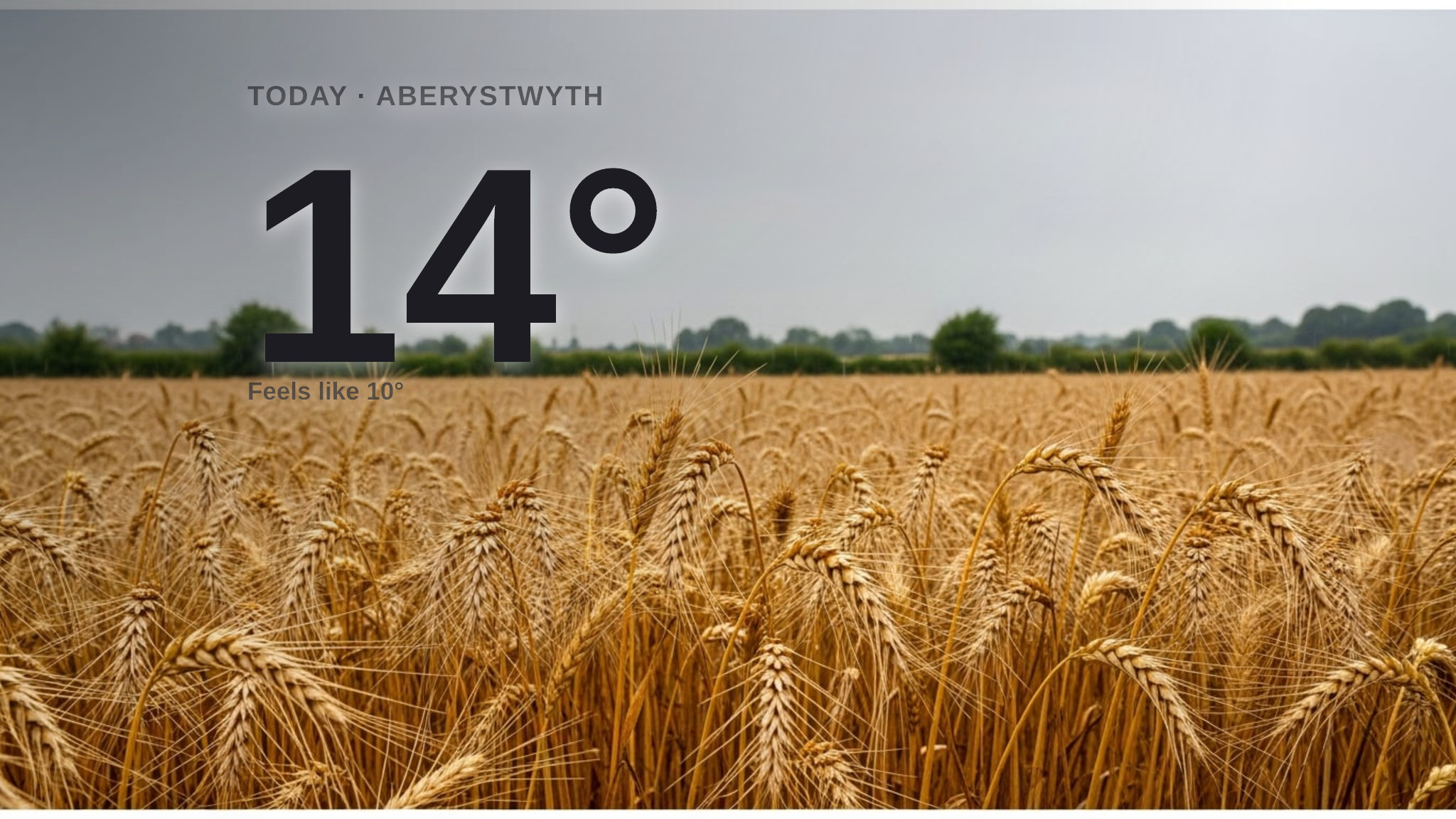 Rain on the way for Aberystwyth today - here's your Tuesday forecast