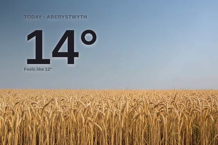 Aberystwyth weather: sunny Saturday with little chance of rain and a high of 14°C