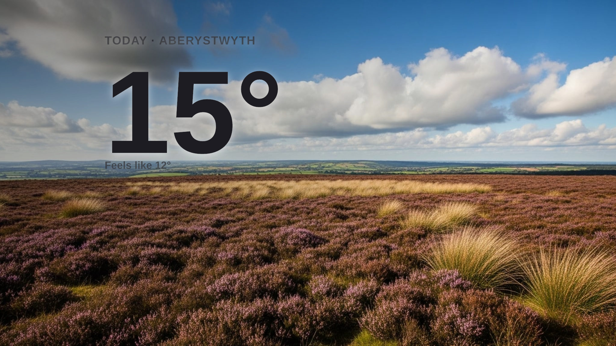 Cloudy skies for Aberystwyth today - here's your Wednesday forecast